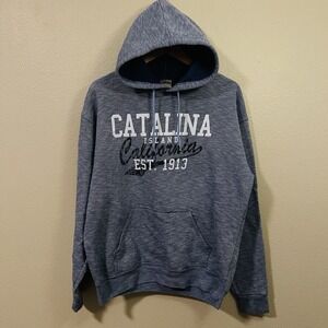 Catalina Island Hoodie Blue Teemax Resort Wear Nautical Costal‎ Size L